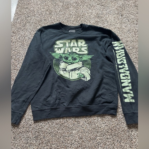 Star Wars Other - Star Wars Black and Green Men's Sweater baby yoda madalorian